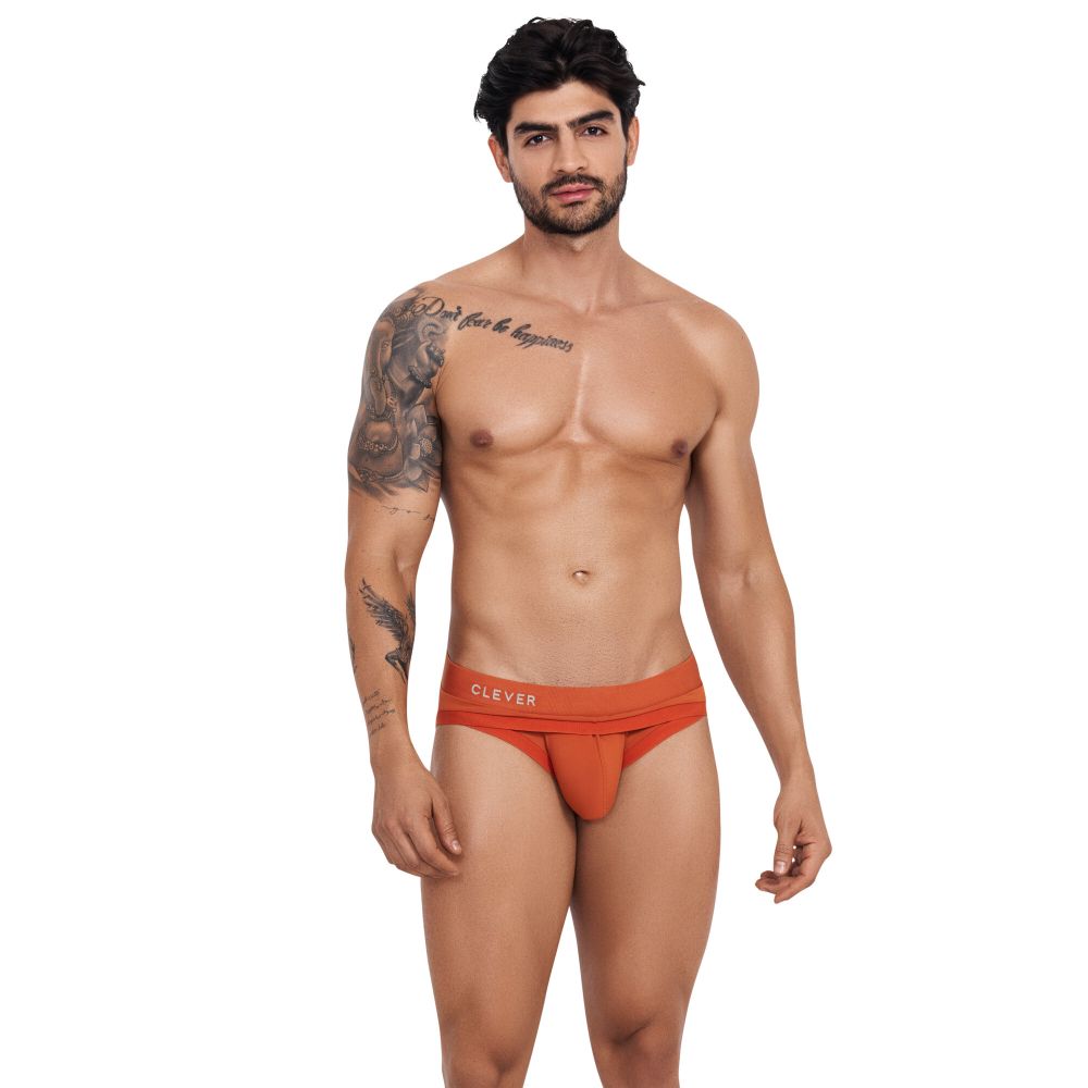 Мужские трусы брифы оранжевые Clever CURSE BRIEF 126204