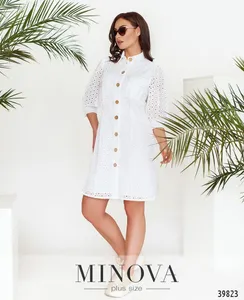 Платье 3147B-белый Minova