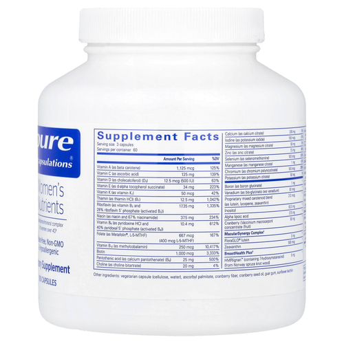 Pure Encapsulations, Питательные вещества для женщин, 180 капсул