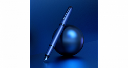 Перьевая ручка Parker IM Monochrome Blue, перо:F, цвет чернил: blue, в подарочной упаковке.