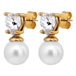 Серьги Dyrberg Kern EMO SG CRYSTAL / WHITE PEARL 480036