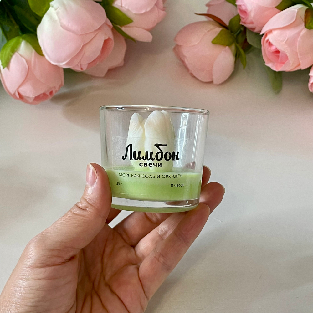 Ароматическая свеча "Белый тюльпан", 35 г