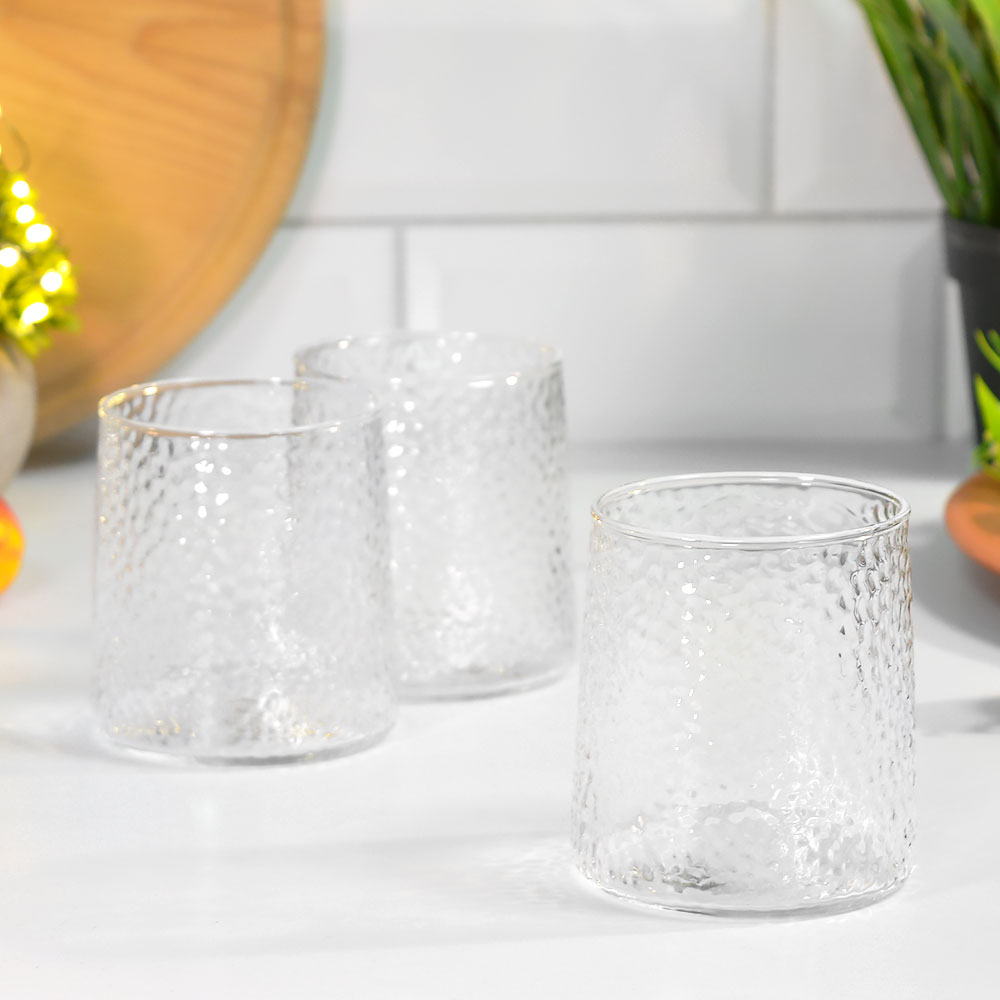 Набор стаканов 3шт 300мл из тонкого стекла, d7см, h8см