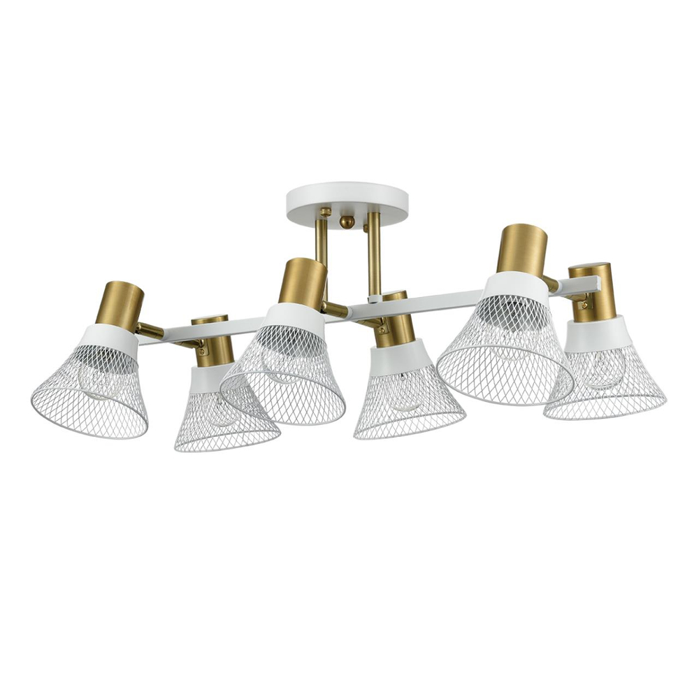 8045/6C MODERNI LN26 220 белый, латунь/белый металл/металл Люстра потолочная Е14 6*40W 220V ANRIYA