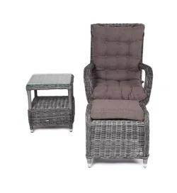 "Толедо" лаунж-зона из искусственного ротанга, цвет графит