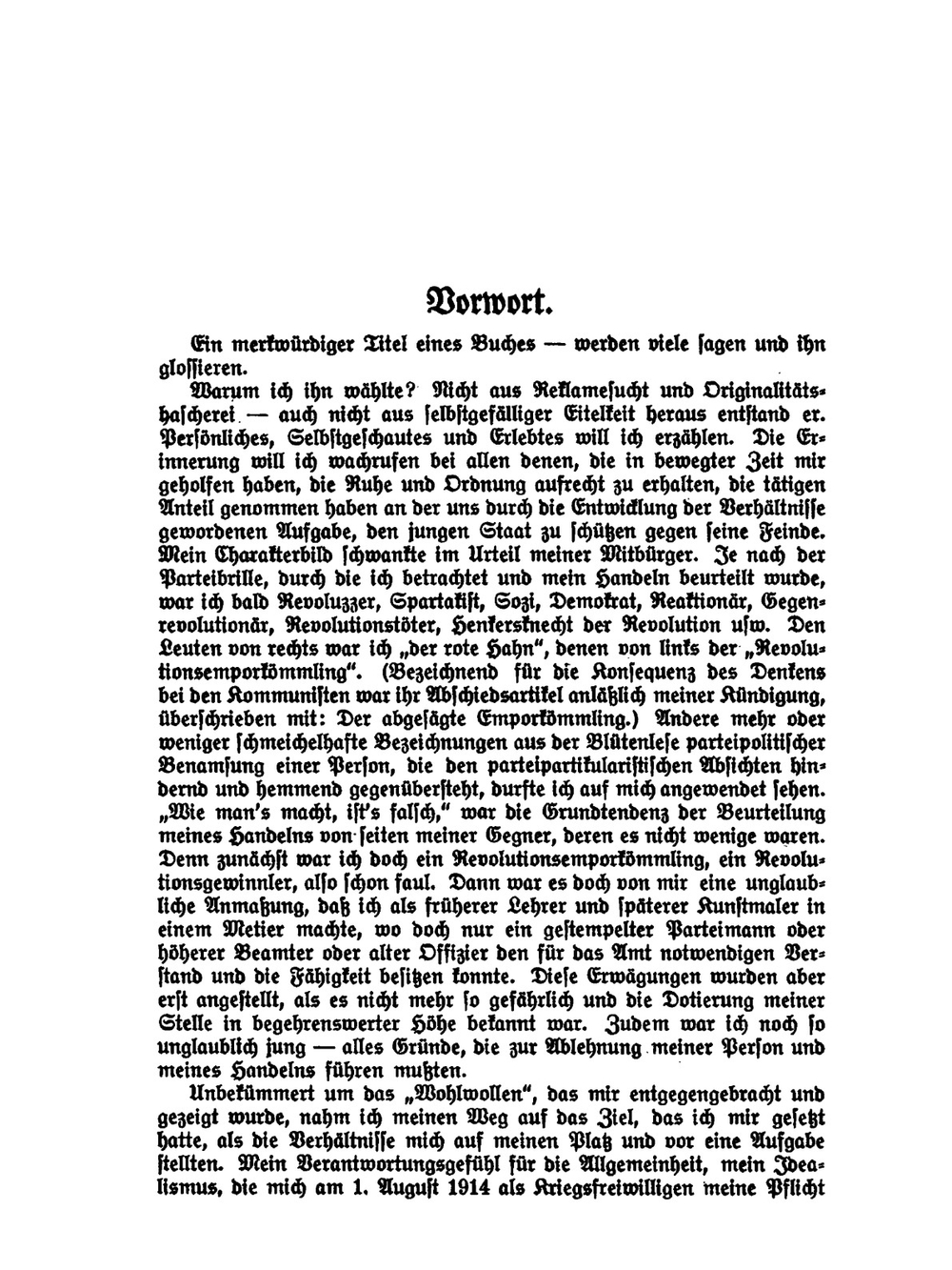 Erinnerungen Aus Der Revolution in Württemberg. "Der Rote Hahn, Eine Revolutionserscheinung" | Paul Hahn