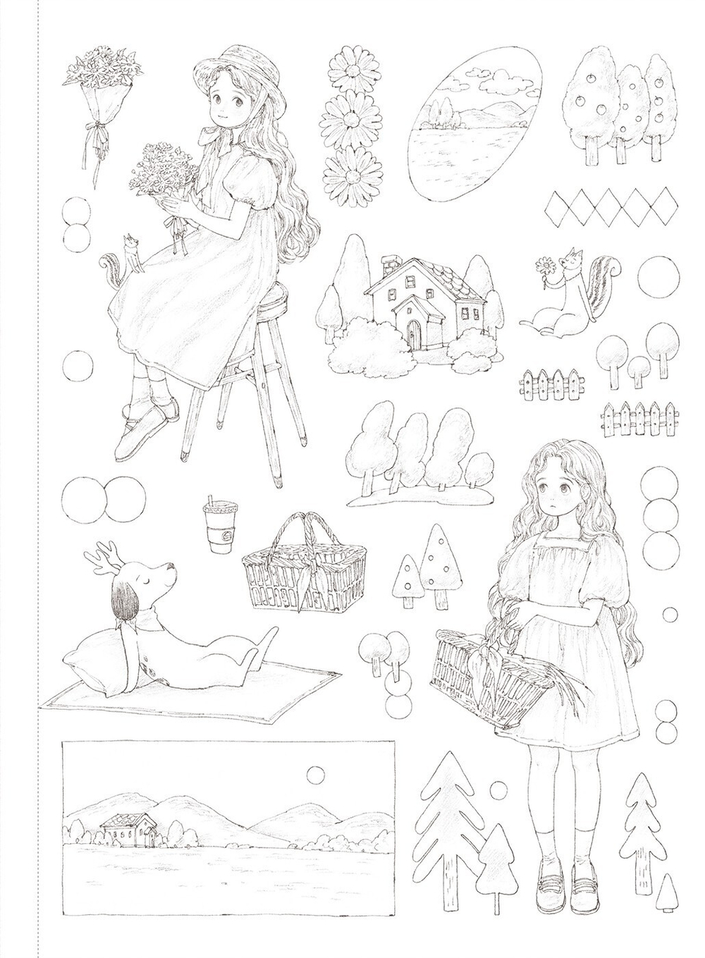 Forest Girl's 4. Colouring Book