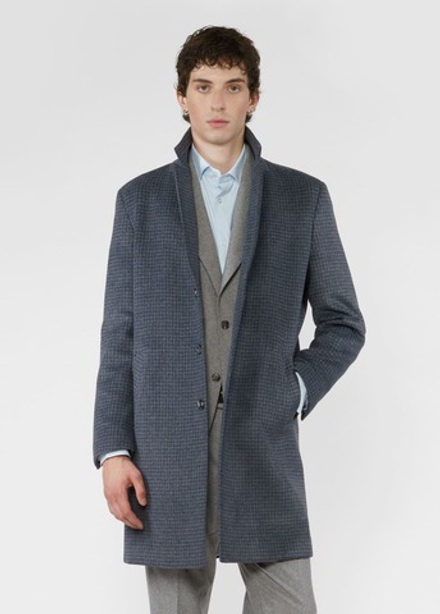 Мужское пальто (серо-синие) С9