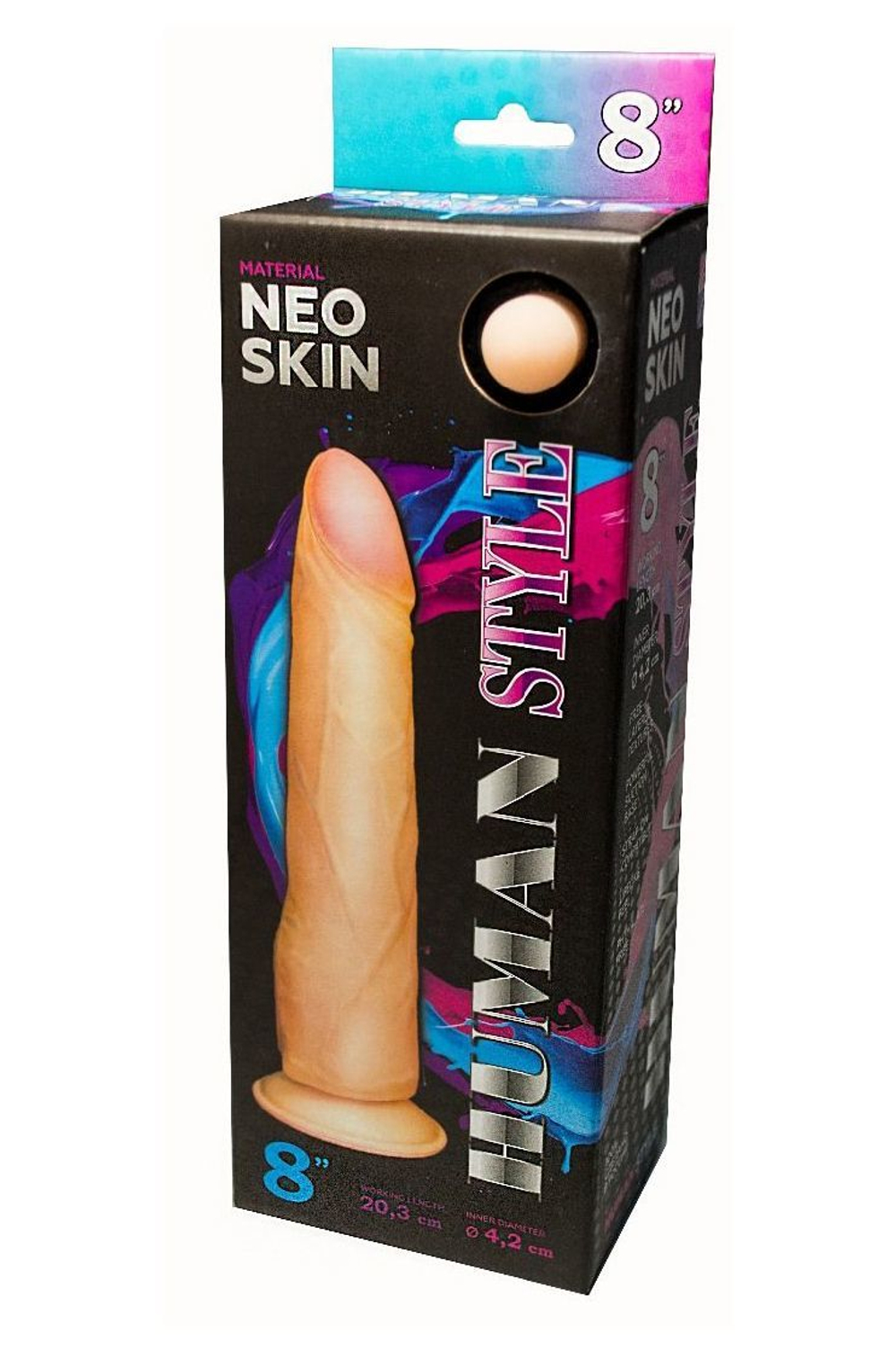 Фаллоимитатор HUMAN STYLE 8" без мошонки - 20,3 см.