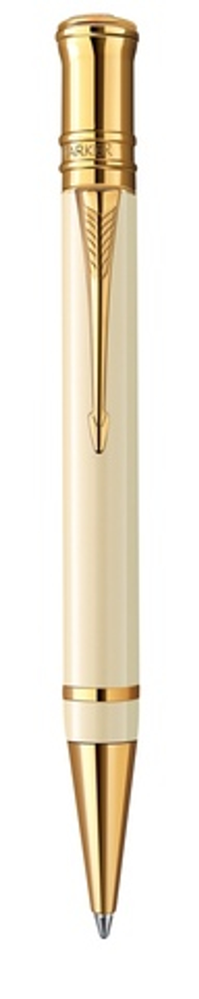 *Шариковая ручка Parker Duofold Historical Colors International K74, цвет: слоновая кость (White Ivo
