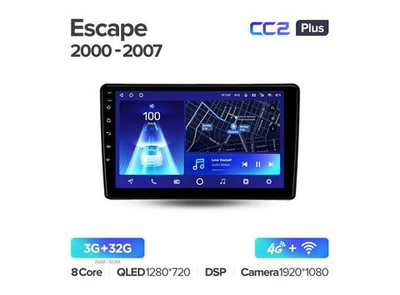 Магнитола Teyes CC2 Plus 3-32 Ford Escape рестайлинг 2000 — 2007 9.0"
