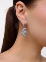 Серьги "Blue coral shell" Silver