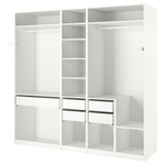 Гардероб PAX IKEA (комбинация) 250x58x236 см (белый) 250*58*236 см, Белый   Фиеста