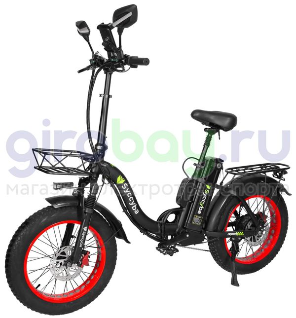 Электровелосипед Syccyba F11 Pro 2025 года (48V/15Ah) - Красный обод фото №1