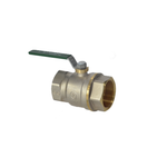 Кран шаровой латунь хром R250W Ду 50 Ру42 ВР рычаг зеленый Giacomini R250WX028
