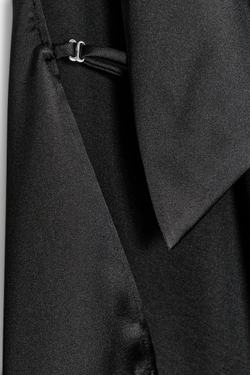 ZARA АСИММЕТРИЧНЫЙ ТОП С ГОРЛОВИНОЙ ХАЛТЕР, ЧЕРНЫЙ