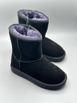 Детские зимние чёрные угги Buba Black Violet