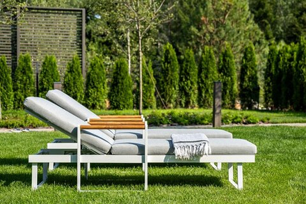 Комплект для отдыха из алюминия Joygarden МАЯ, белый, светло-серый