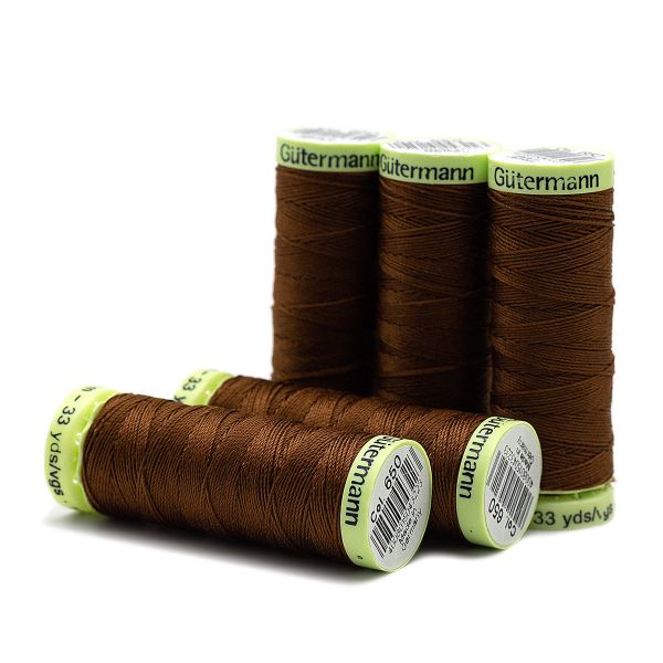 Нитки отделочные Gutermann Top Stitch 30 (30 метров), 5 кат. | 650 золотисто-каштановый