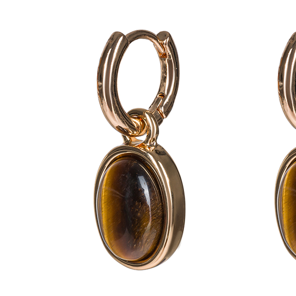 Серьги Fiore Luna TIGER EYE LE1203 BR/G