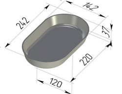 Форма для выпечки хлеба овальная 242х142х37 мм