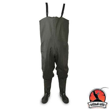 Полукомбинезон рыбацкий СЛЕДОПЫТ ПВХ, р. 47, цв. олива/4/