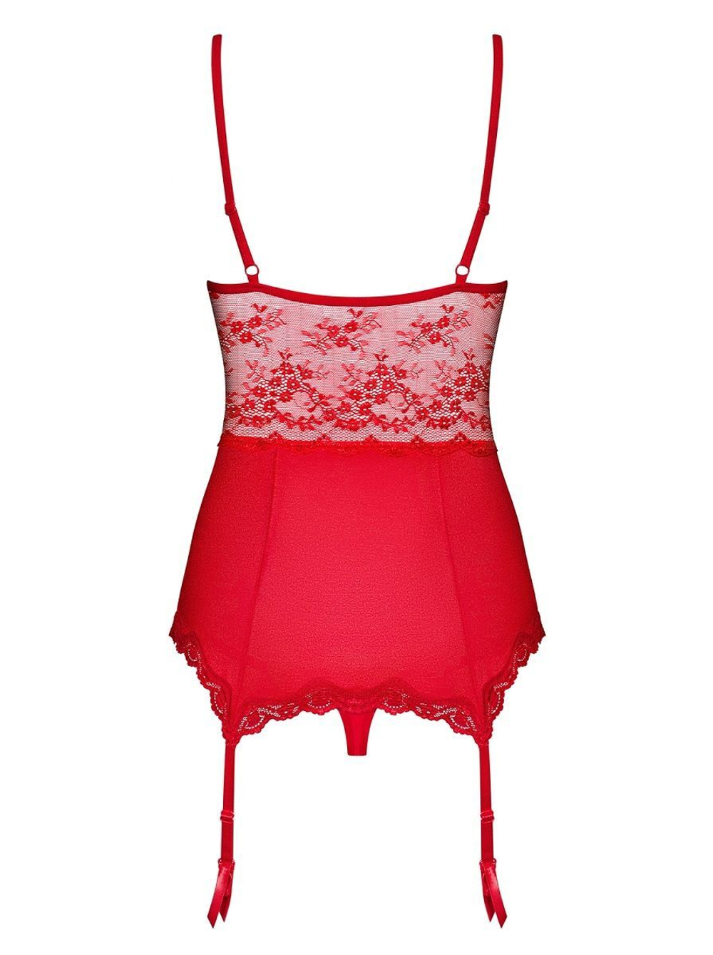 Удлинённый корсаж Lovica с изысканным цветочным узором (Размер: S-M) (Цвет: красный)