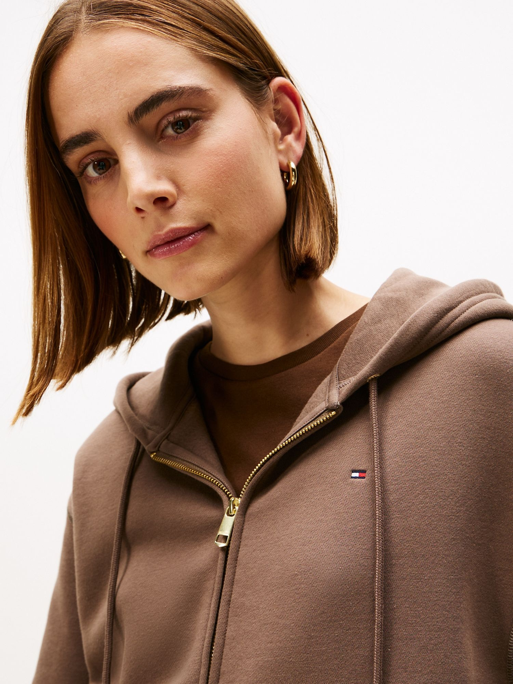 Худи на молнии Tommy Hilfiger Relaxed Fit Zip Hoodie Hot Coco