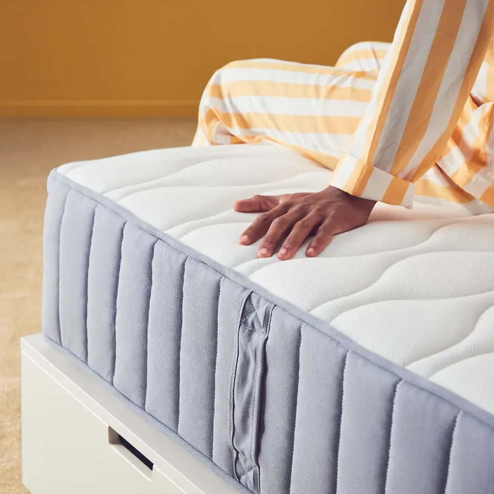 Каркас кровати с контейнером и матрасом - IKEA NORDLI, белый, НОРДЛИ ИКЕА