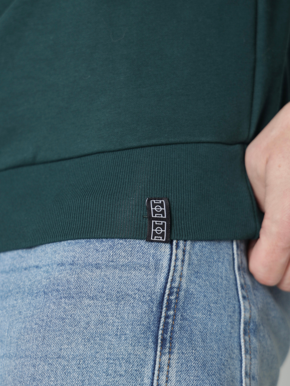 Мужской свитшот зеленый поле Город Горький