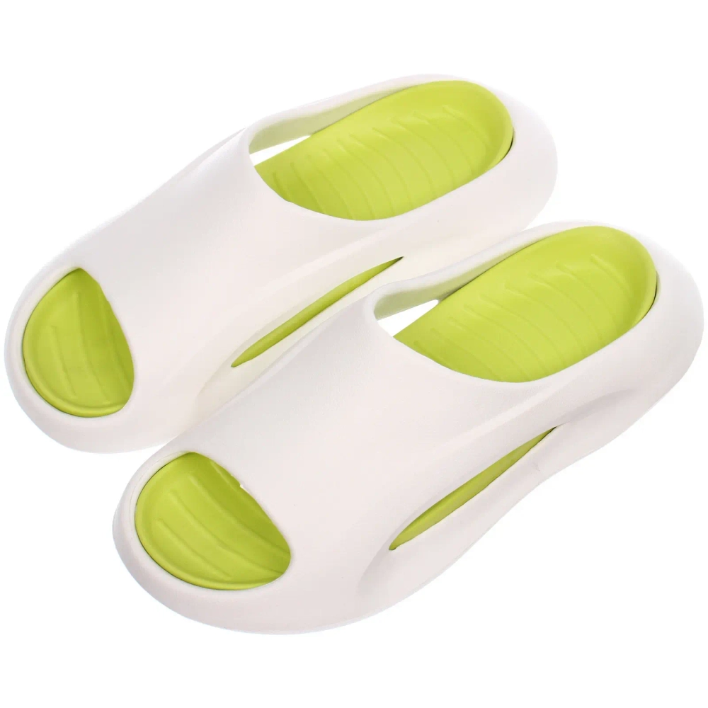 Шлепанцы мужские «PRIME», цвет белый, зеленая стелька, р-р 44-45