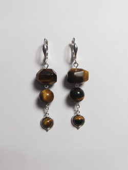 Серьги из тигрового глаза