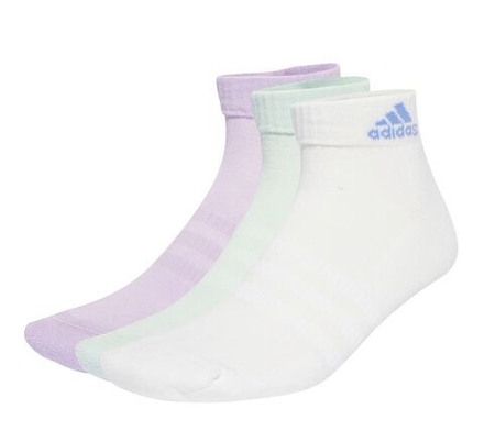 Теннисные носки Adidas Cushioned Sportswear Ankle 3P - powder plum/white/halo mint