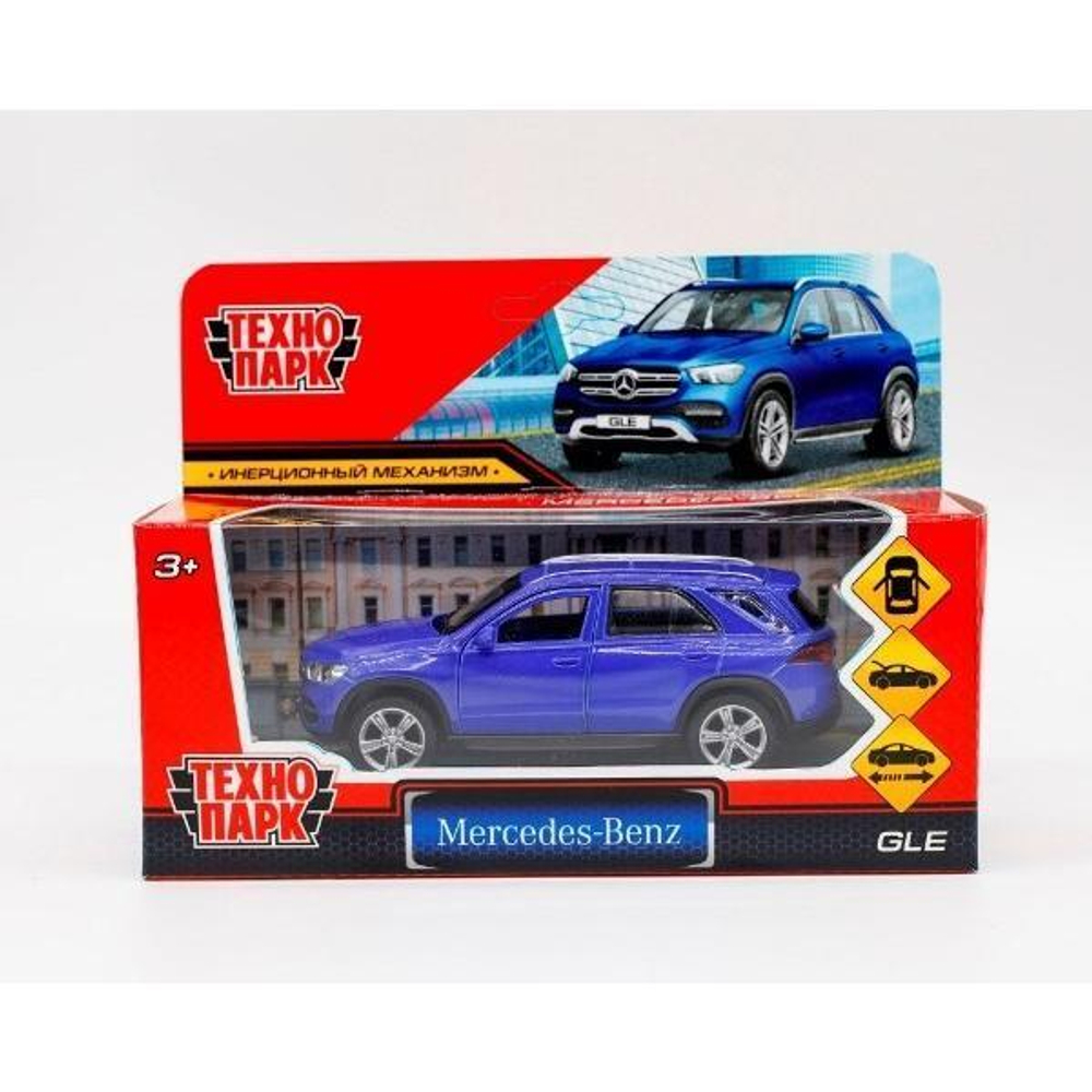 Модель ин. мет. "Mercedes-Benz GLE 22018" 12см, двери, багаж, синий, коробка GLE-12-BU (Технопарк)