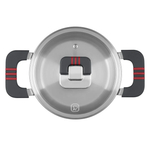 Кастрюля RONDELL RDS-1637 Stripes с крышкой 20 см, 2,8 л стальной