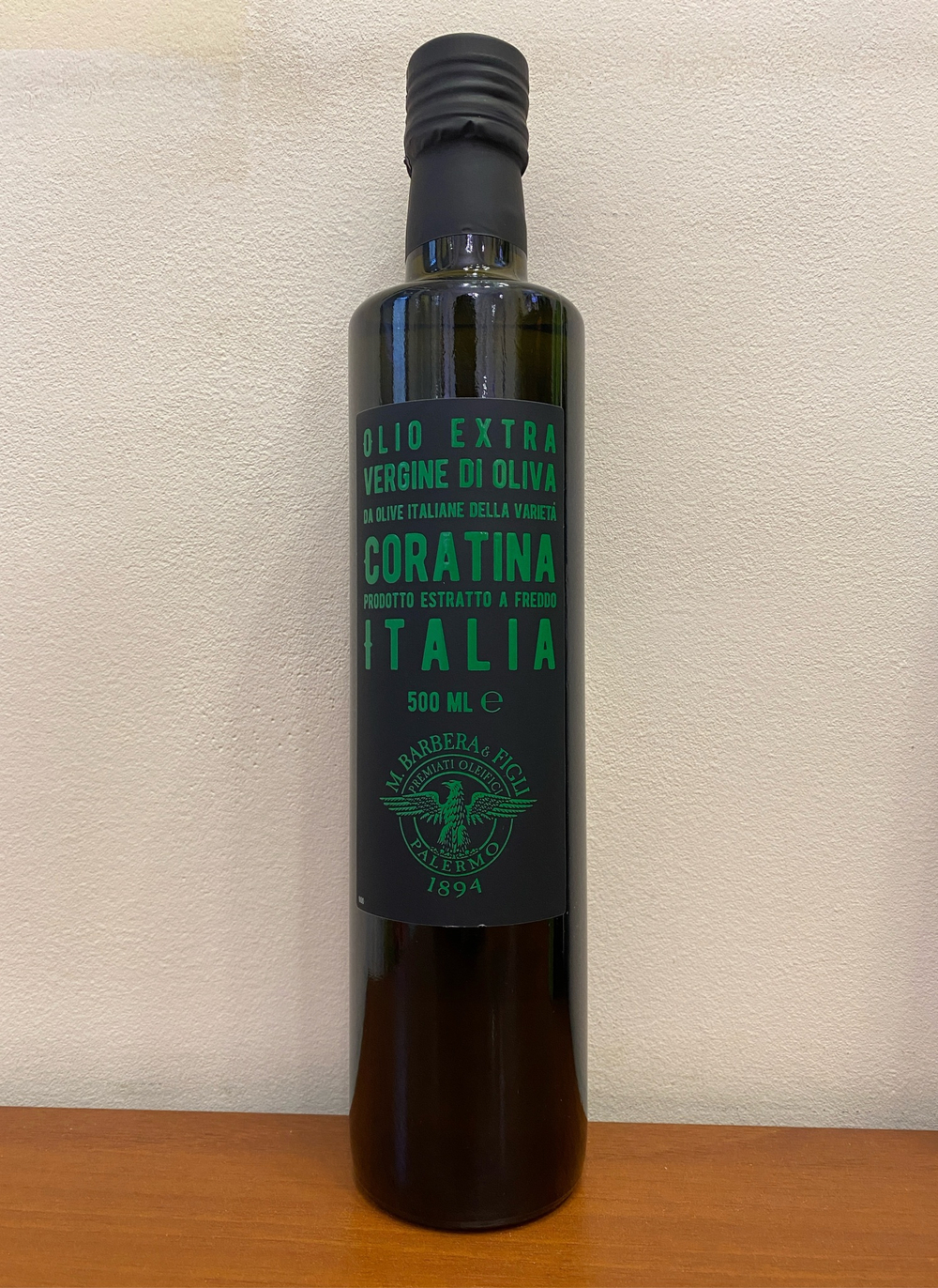 Оливковое масло BARBERA CORATINA Extra Virgin 100% Italiano, 500 мл Италия