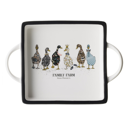 БЛЮДО С РУЧКАМИ LEFARD "FAMILY FARM" КВАДРАТ. 25,5*18*4 СМ (КОР=18ШТ.)