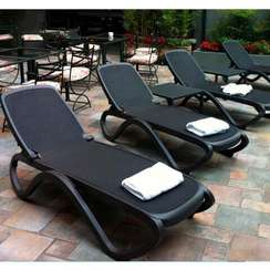 Шезлонг Omega черный