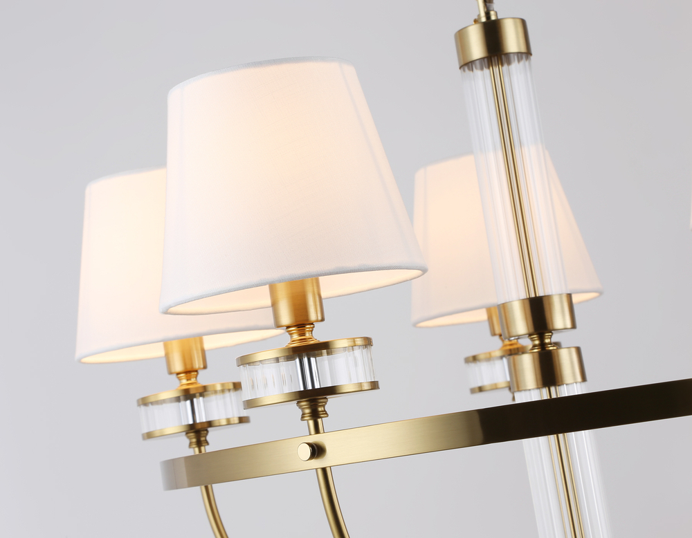 Светильник подвесной LH71251/5 BS/WH латунь/белый E14/5 max 40W D700*990