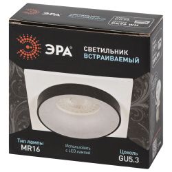 Встраиваемый светильник декоративный ЭРА DK96 WH MR16 GU5.3 белый | Декоративные встраиваемые светильники