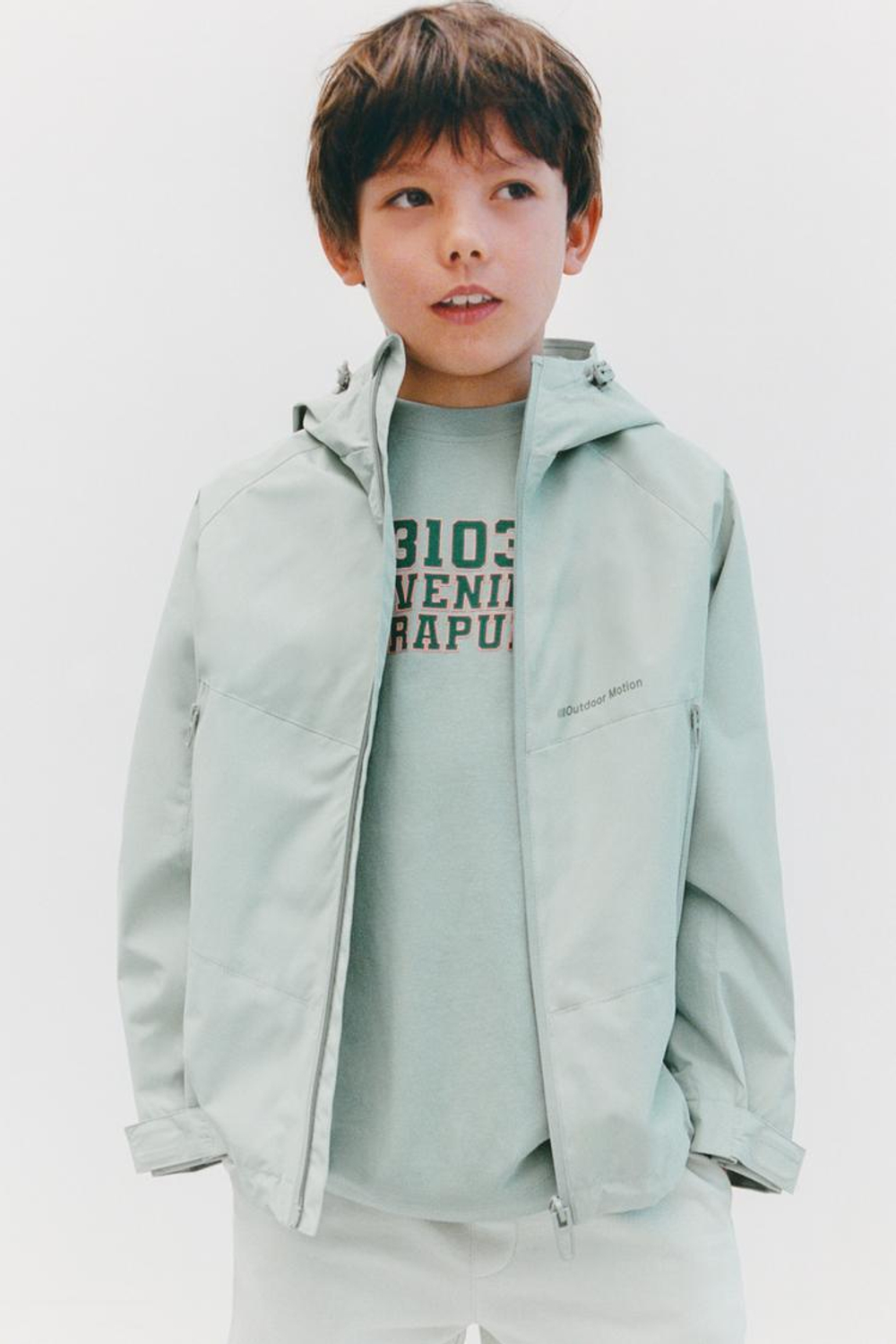 ZARA СПОРТИВНАЯ ФУТБОЛКА, ЗЕЛЕНОВАТО-СИНИЙ