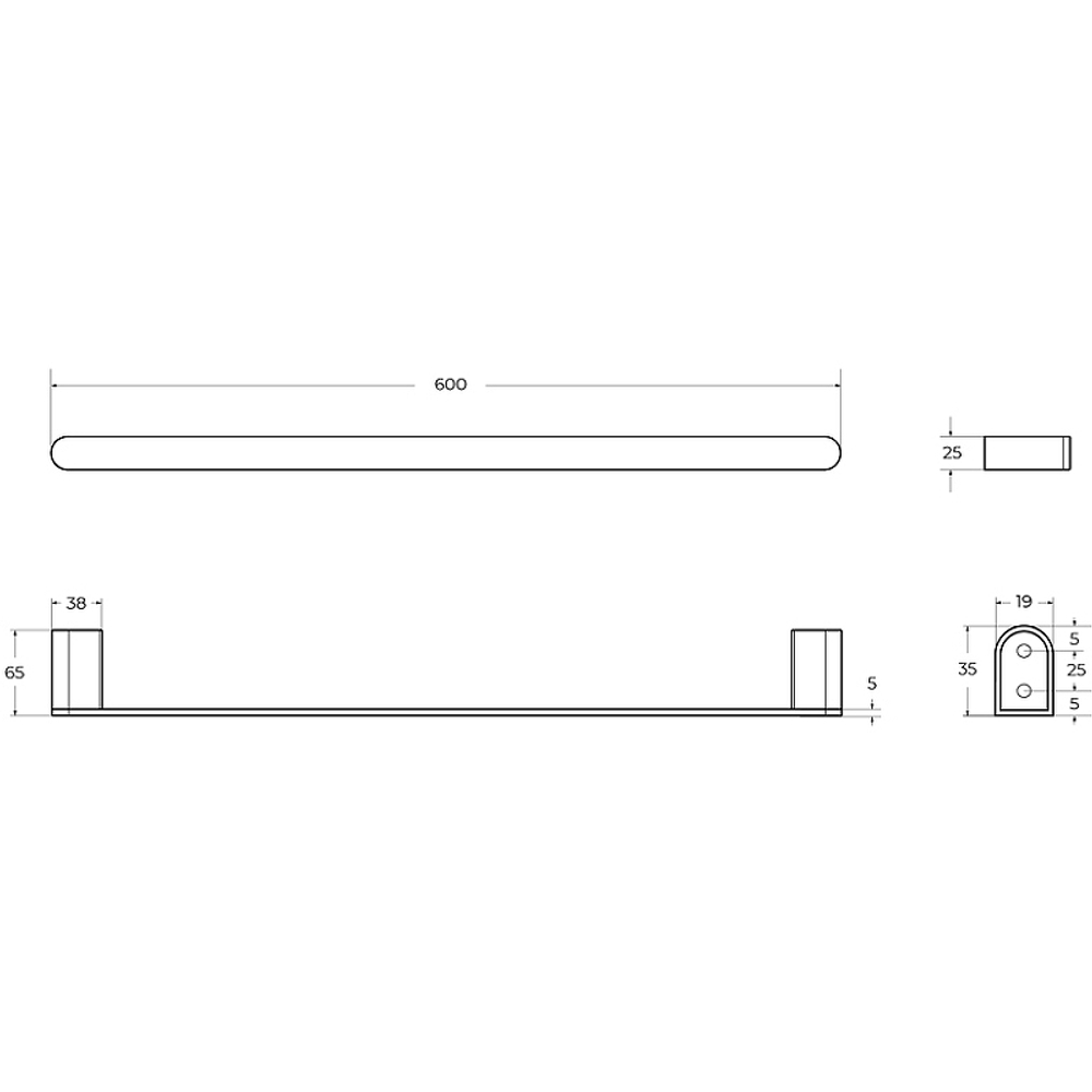 Полотенцедержатель Cezares Stylus STYLUS-TH-60-BORO Брашированное золото