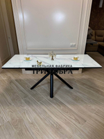 Кухонный раздвижной стол "Элит", итальянский мрамор