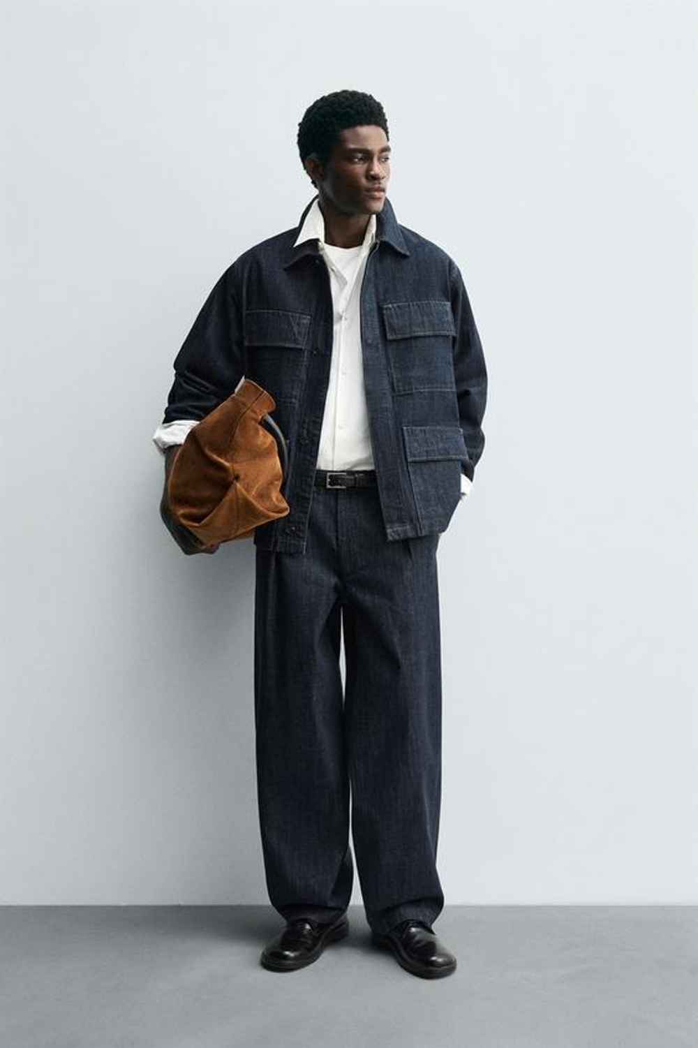 ZARA ДЖИНСЫ ЧИНОС BARREL FIT, ИНДИГО