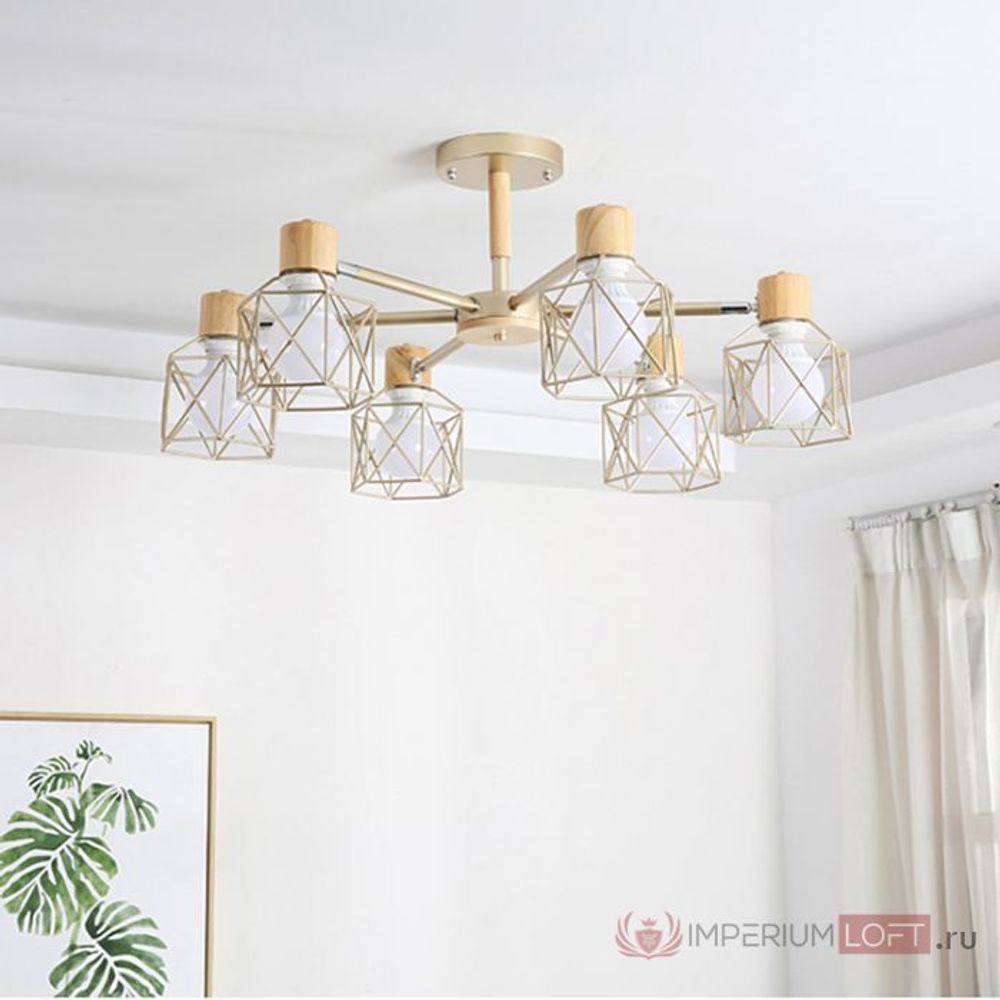 Потолочная Люстра Corf B3 Green 8 Lamps By Imperiumloft