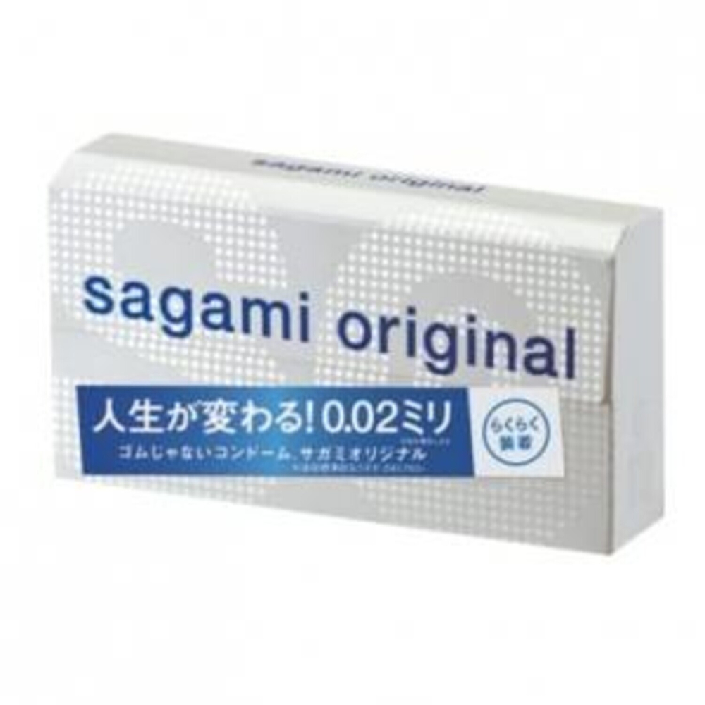 SAGAMI Original Quick 002 - 6шт Полиуретановые Презервативы 0,02 мм, быстронадеваемые с язычком