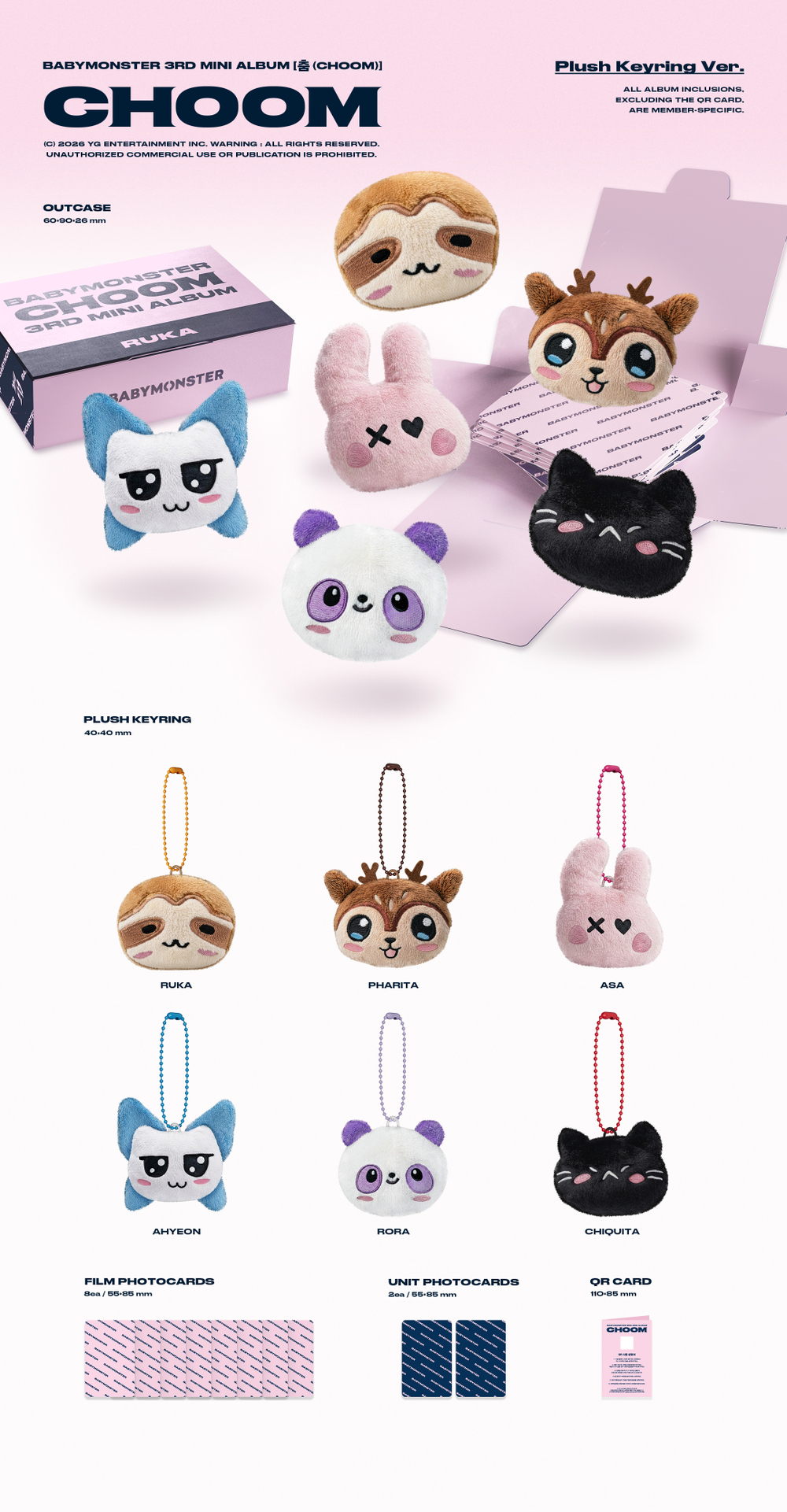 Альбом BABYMONSTER - CHOOM (Plush Keyring Ver.)