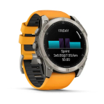 Смарт-часы Garmin fenix 8 AMOLED (51 мм) Sapphire титан оранжевый/графит
