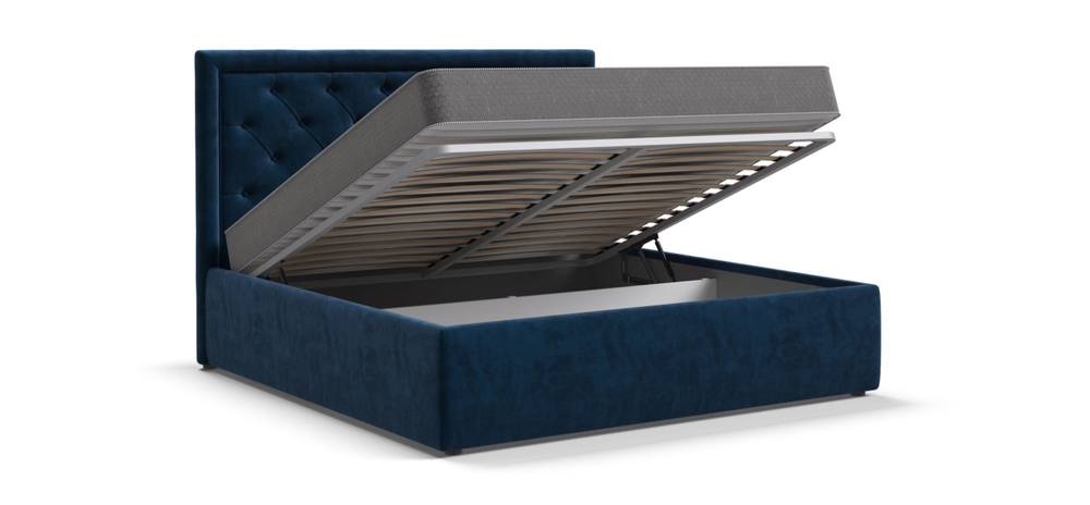 Кровать Босс Классик 180*200 Монолит синий (последний экземпляр)