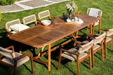 Стол из акации Joygarden КАЛИСТО раздвижной 219/278 см, коричневый